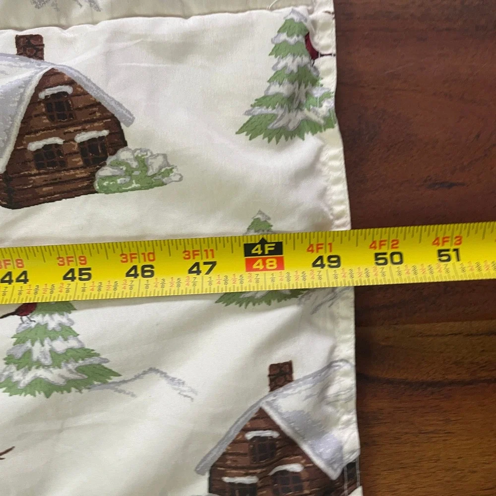 Charter Club Winter Cabin Lap Quilt Throw Blanket 49x67 Cream Snowman Holiday